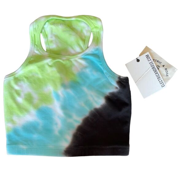Cropped Tank Top Tie Dye Electric & Rose - Picture 2 of 8